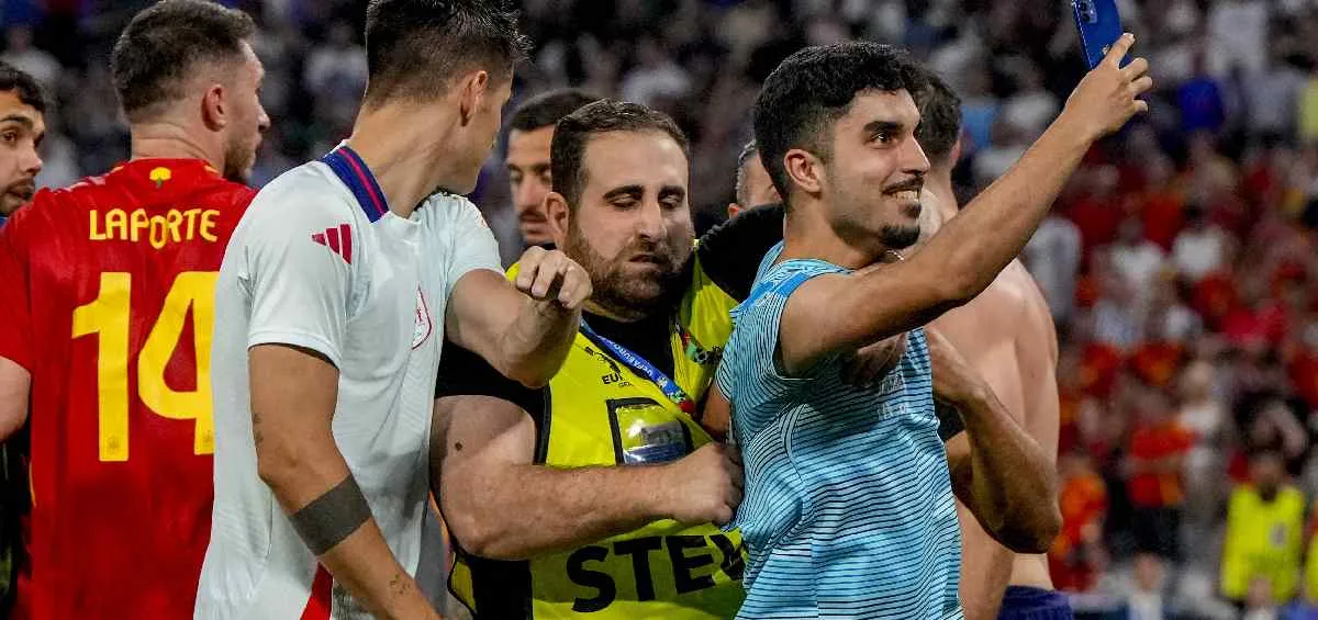 Momento del susto de Morata