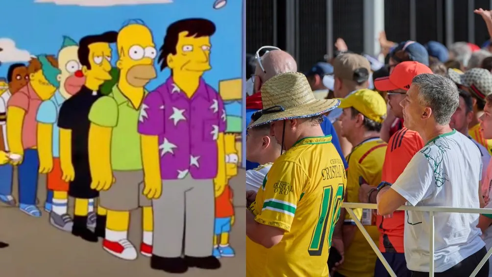 Filas la gente esperando entrar al estadio