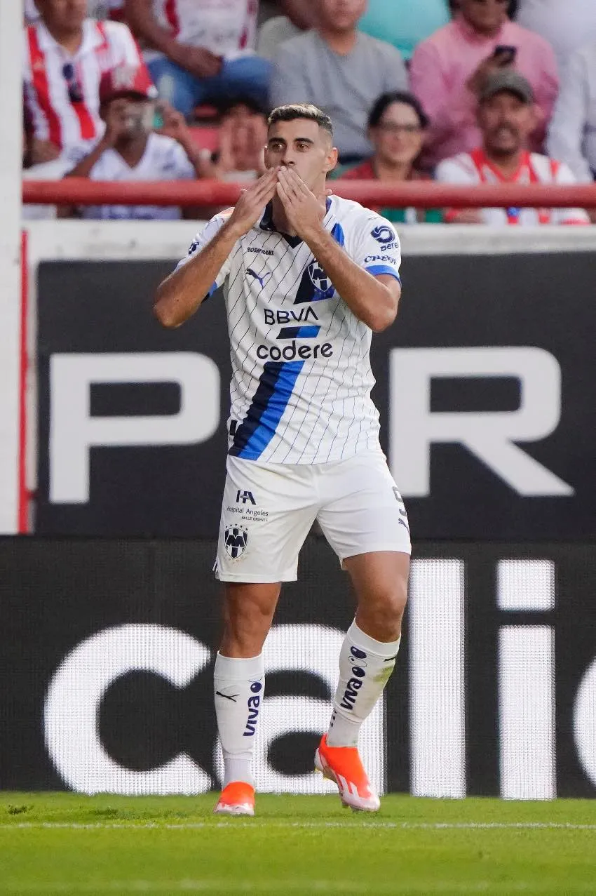 Berterame en celebración de gol