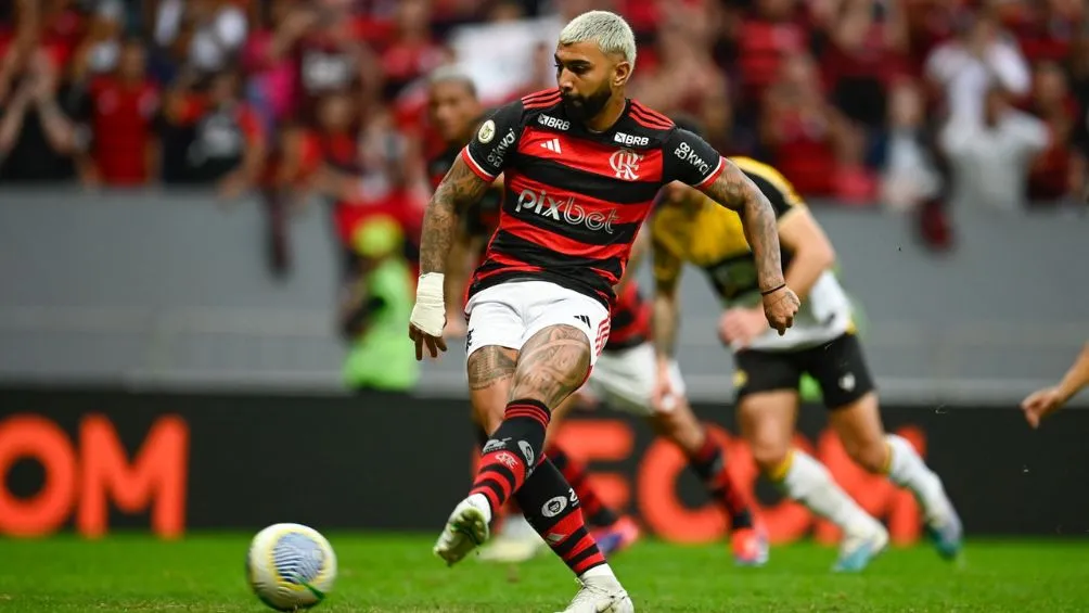 Gabigol en el penal de la victoria