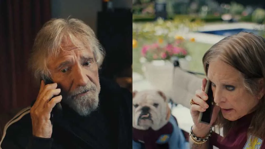 El video comienza con los músicos Ozzy Osbourne y Geezer Butler hablando.