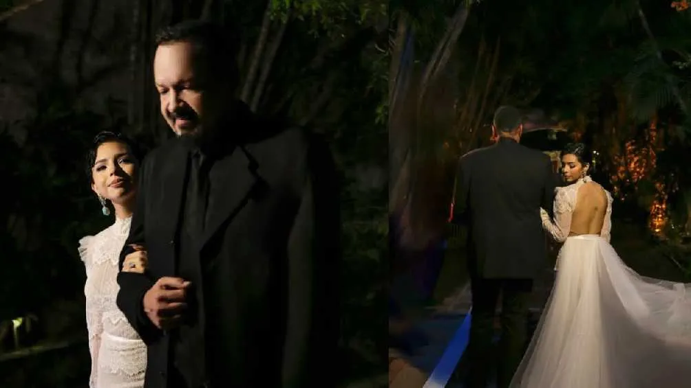 Twitter: @Indie5051 Pepe Aguilar sí asistió a la boda de su hija Ángela Aguilar.