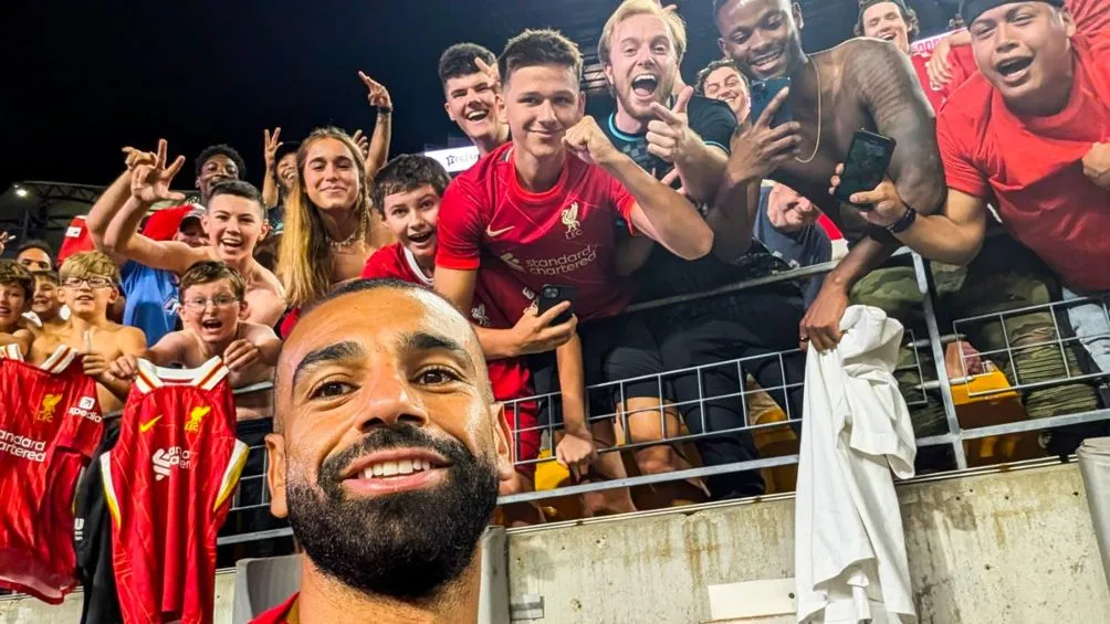 Mohamed Salah en pretemporada con el Liverpool