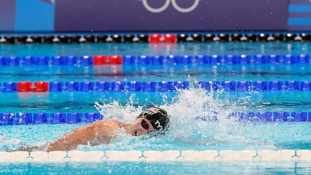 Katie Ledecky durante la prueba de los 800m libres