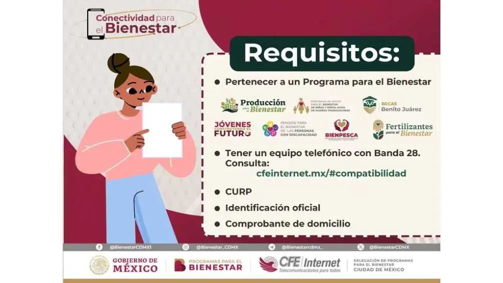 Twitter: @Bienestar_CDMX Para recibir el chip debes ser beneficiario de un programa del Bienestar.