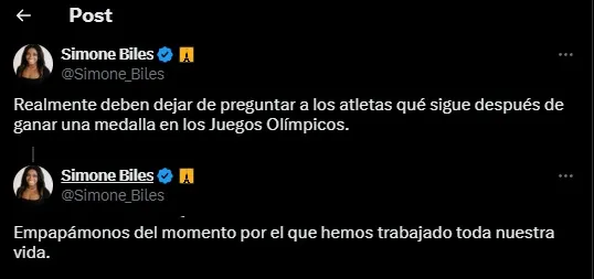 CAPTURA Así fue el mensaje de Simone