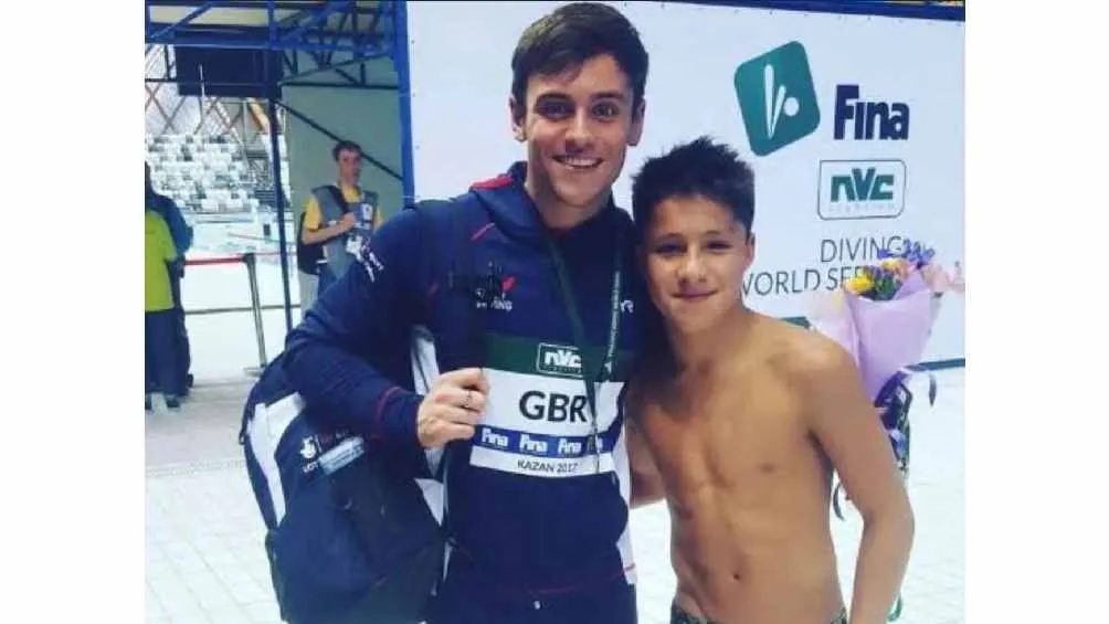 Se tomó foto con Tom Daley
