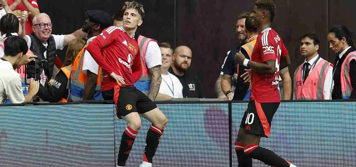 Garnacho adelantó al United