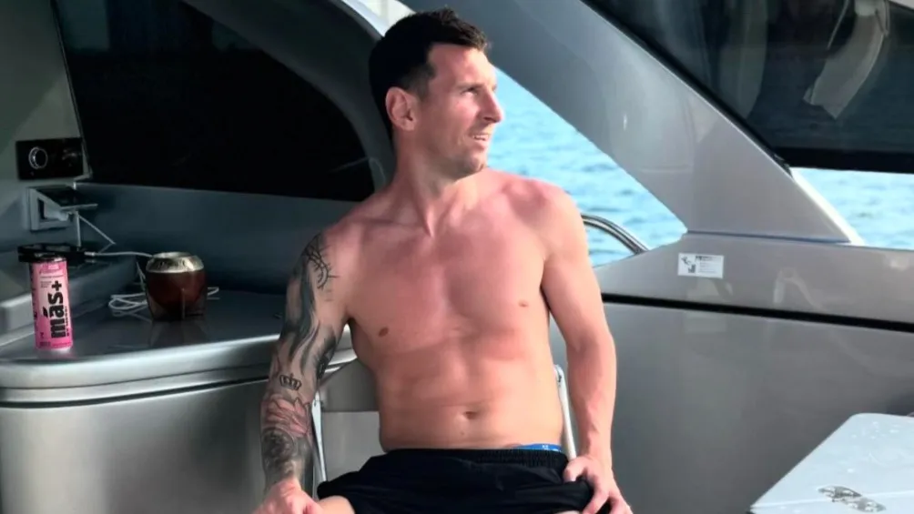 Messi disfrutando de sus vacaciones