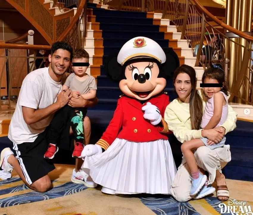 Jiménez con su familia