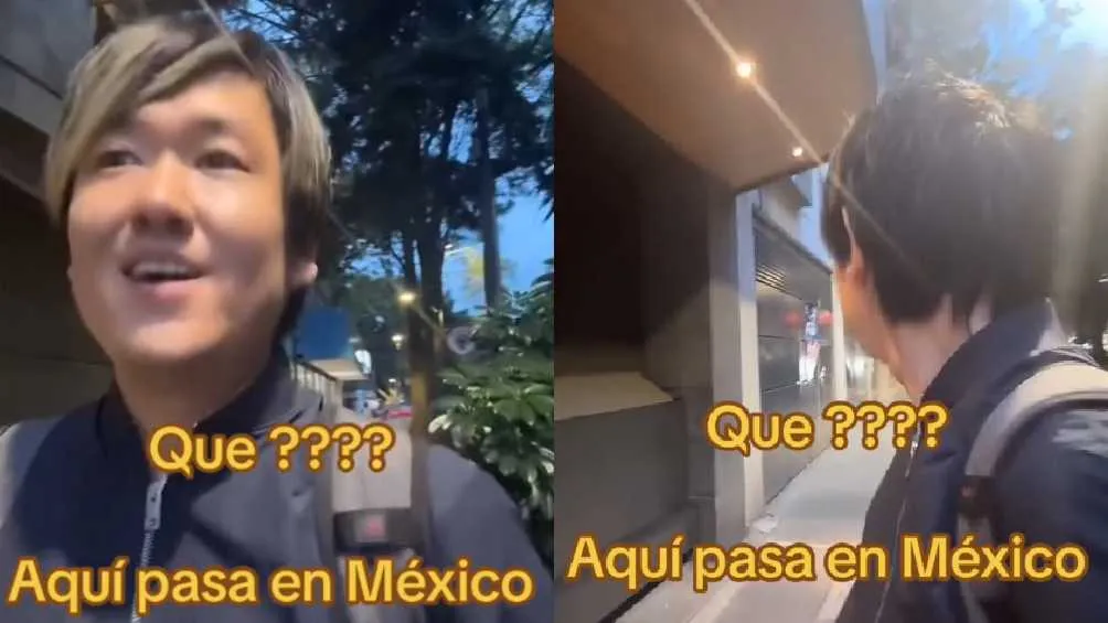 El influencer huyó de un hombre que le pidió dinero en la calle.