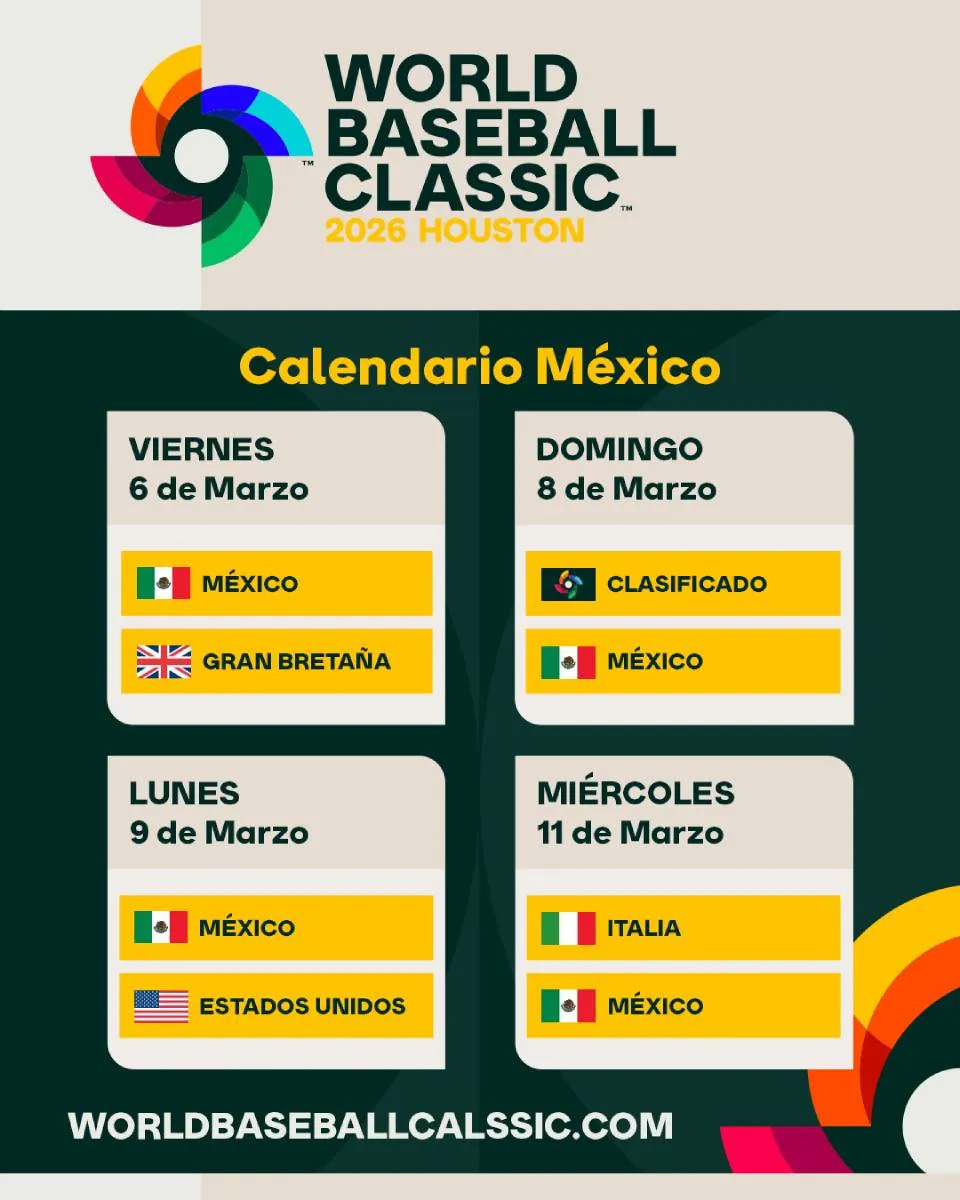 Así quedó el calendario para México en el Clásico Mundial