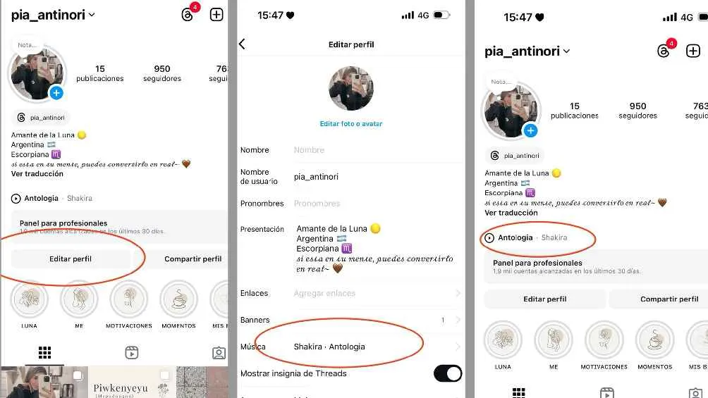 Siguiente unos sencillos pasos podrás agregar música a tu perfil.