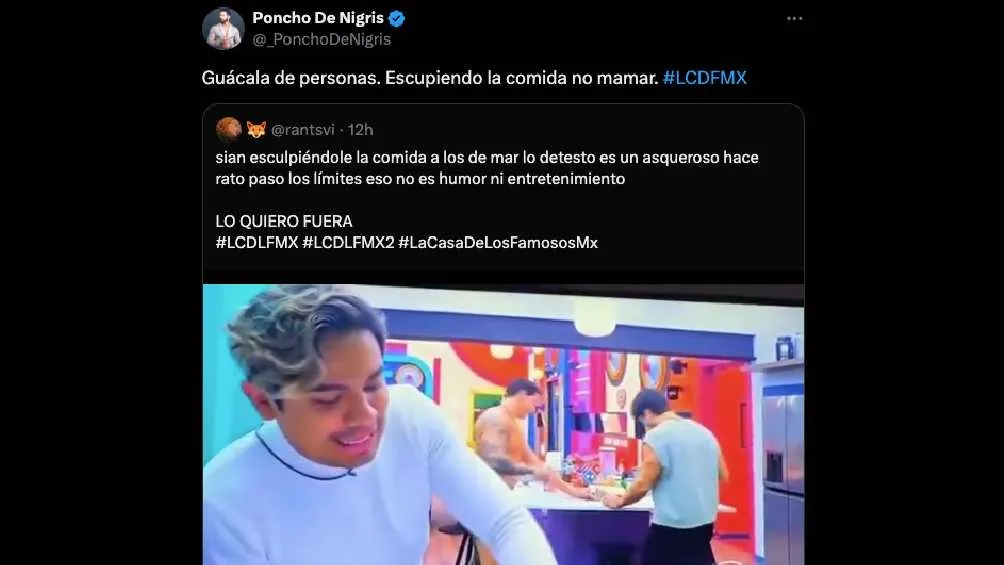 Twitter: @_PonchoDeNigris Poncho De Nigris también mostró su molestia por el acto del cubano.
