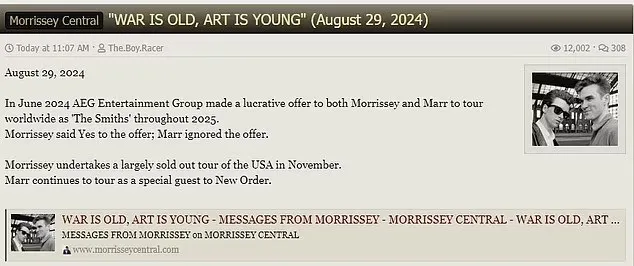 En su foro oficial, el cantante y líder de la banda anunció que han habido pláticas de un regreso