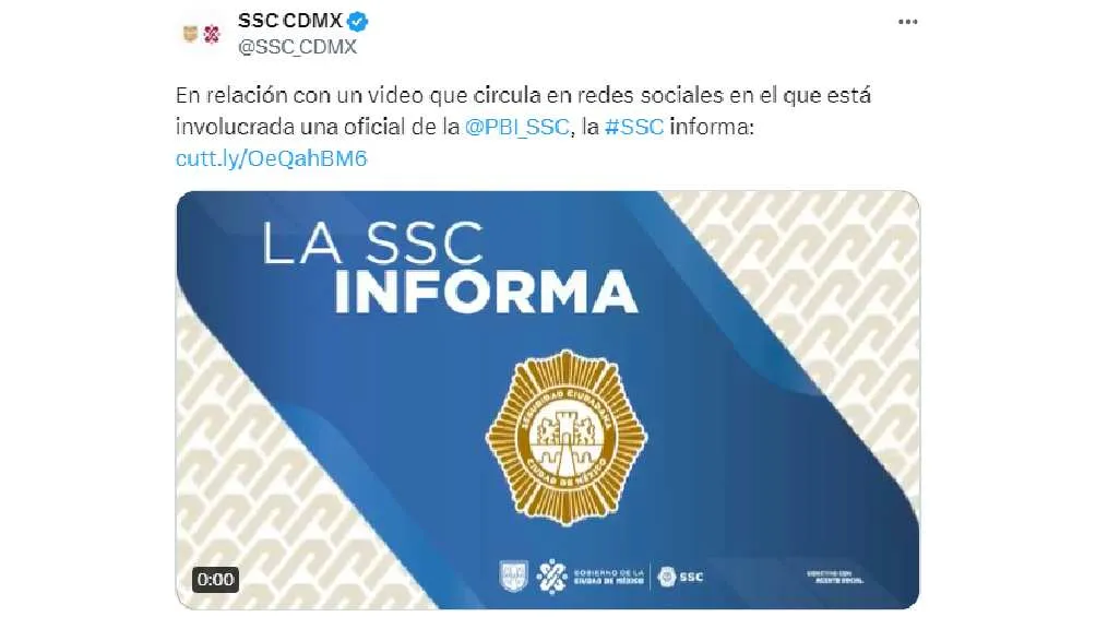 La SSC emitió una tarjeta informativa para aclarar los hechos.