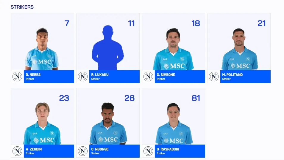 Osimhen no fue registrado con los napolitanos