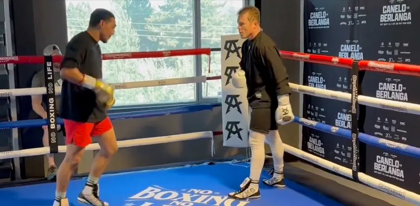 'Canelo' en entrenamiento con Teófimo López