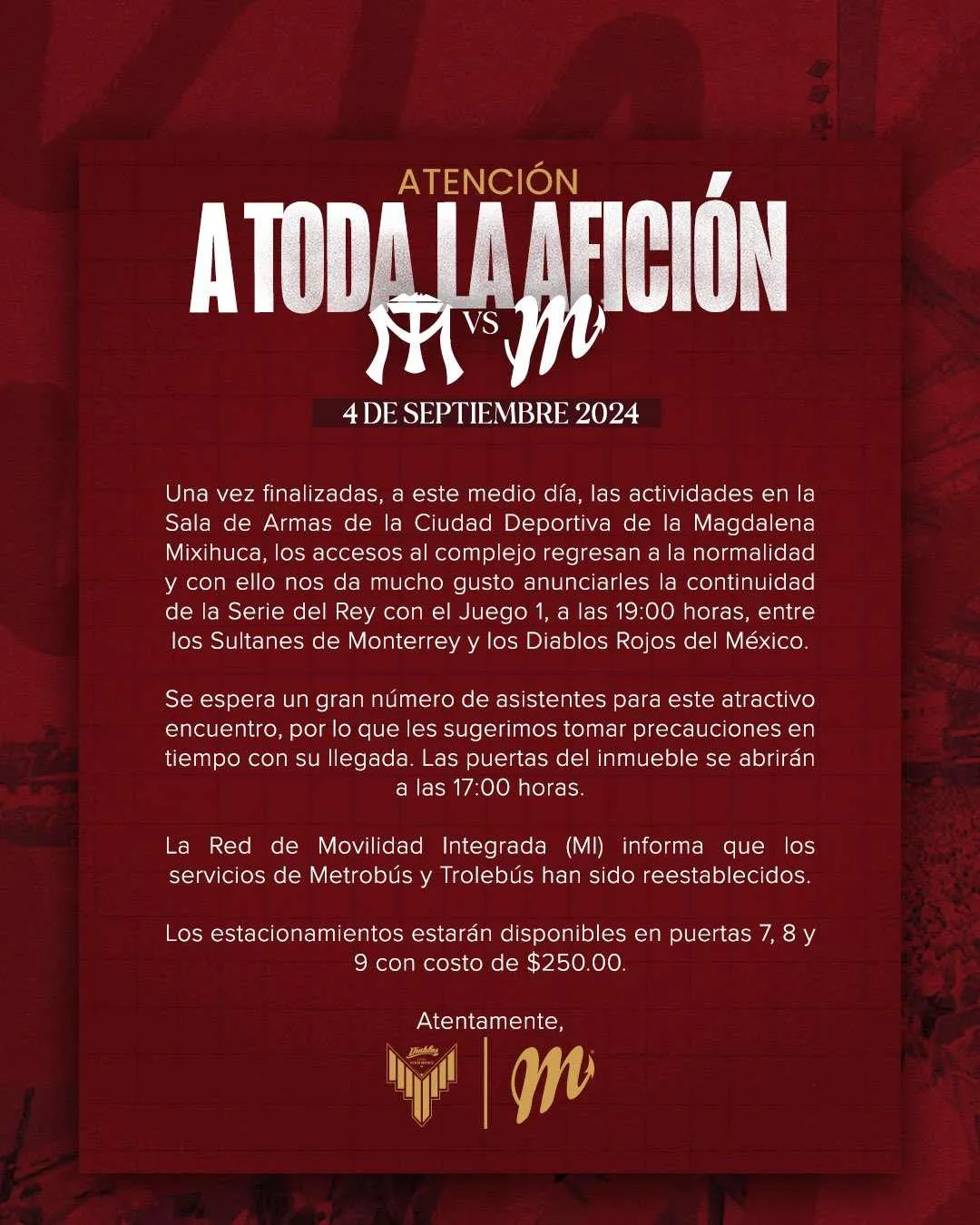 El comunicado del inmueble