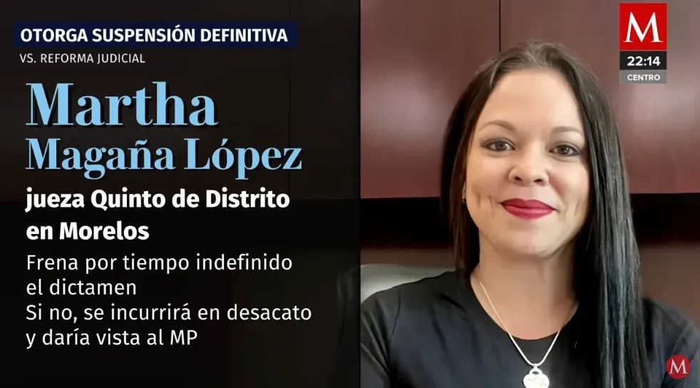 La jueza deferal ordenó la suspensión definitiva contra la reforma judicial.