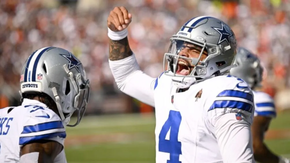 El mariscal de campo durante el encuentro en Cleveland