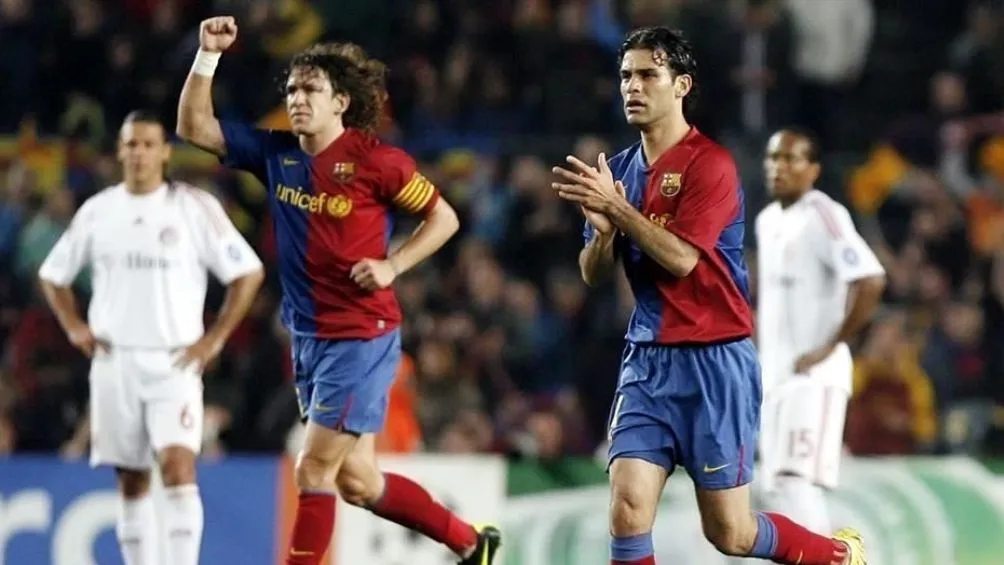 Rafa y Puyol en el Barcelona