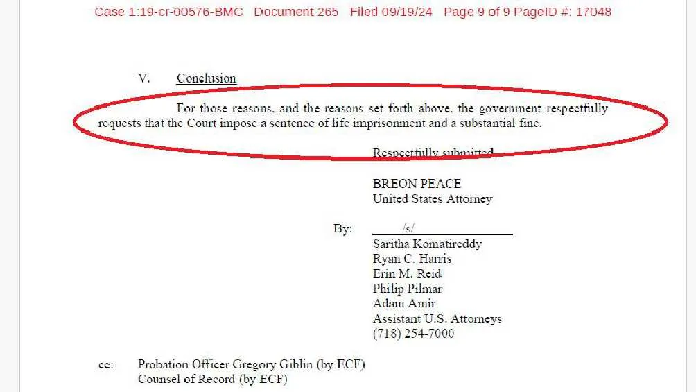 Se mandó una carta al juez solicitando cadena perpetua para el exfuncionario mexicano.