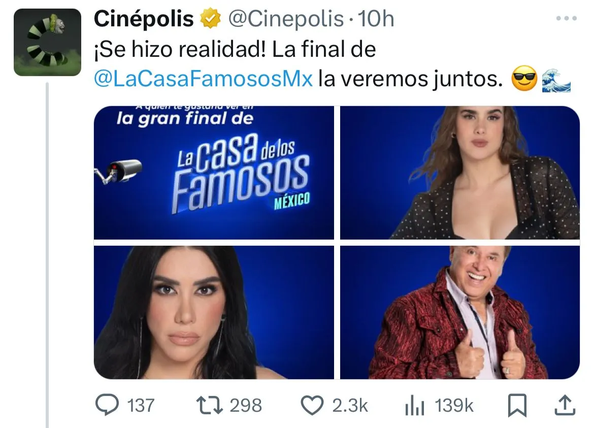 Mediante sus redes sociales ambas cadenas anunciaron que trasmitirán el reality.