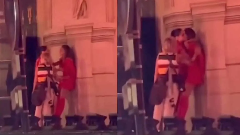 En redes sociales también circula un video donde se ve a Belinda llorando tras su caída.