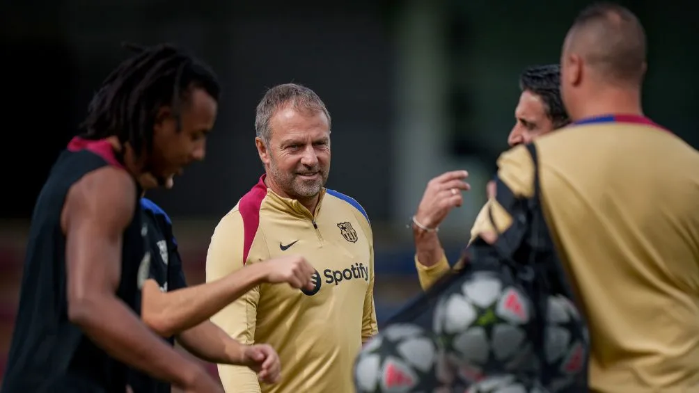 El equipo de Flick en un entrenamiento