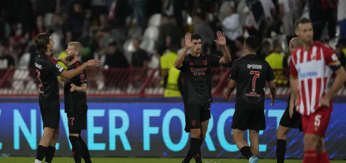 Benfica venció al Estrella Roja