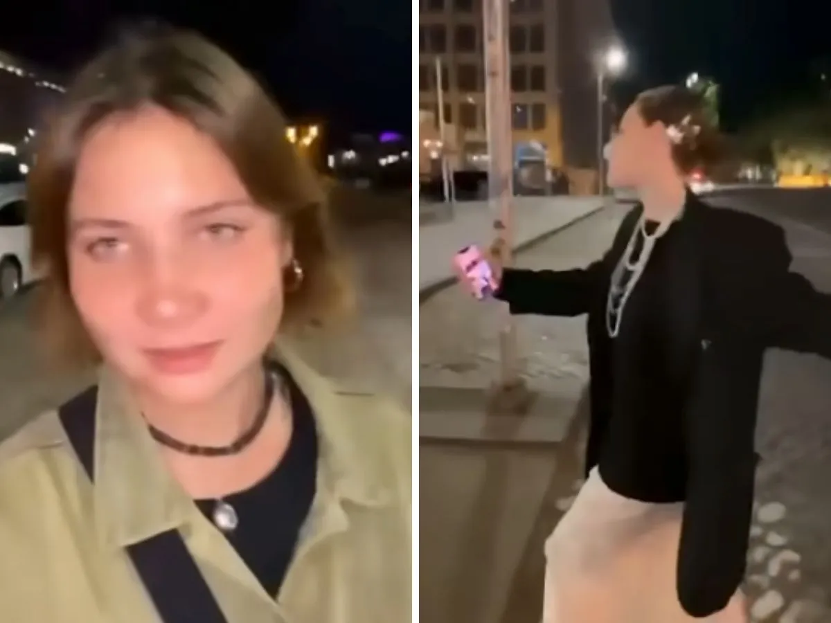 "X" Momento en el que la joven cae y pierde la vida.