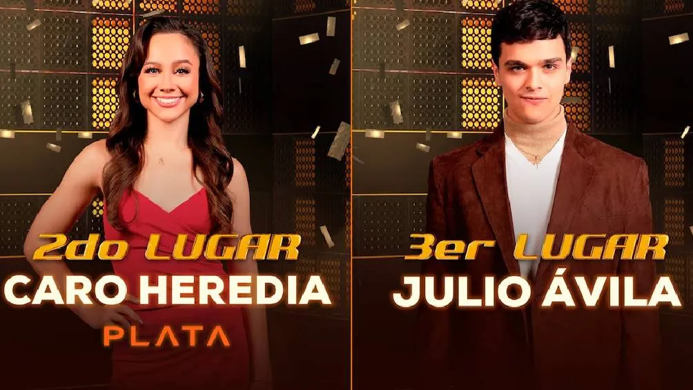 El segundo y tercer lugar del reality.