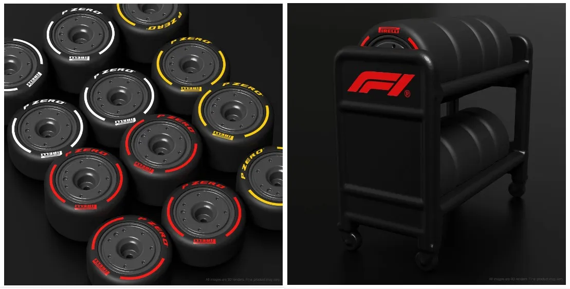 El artículo incluye sus sets de neumáticos intercambiables