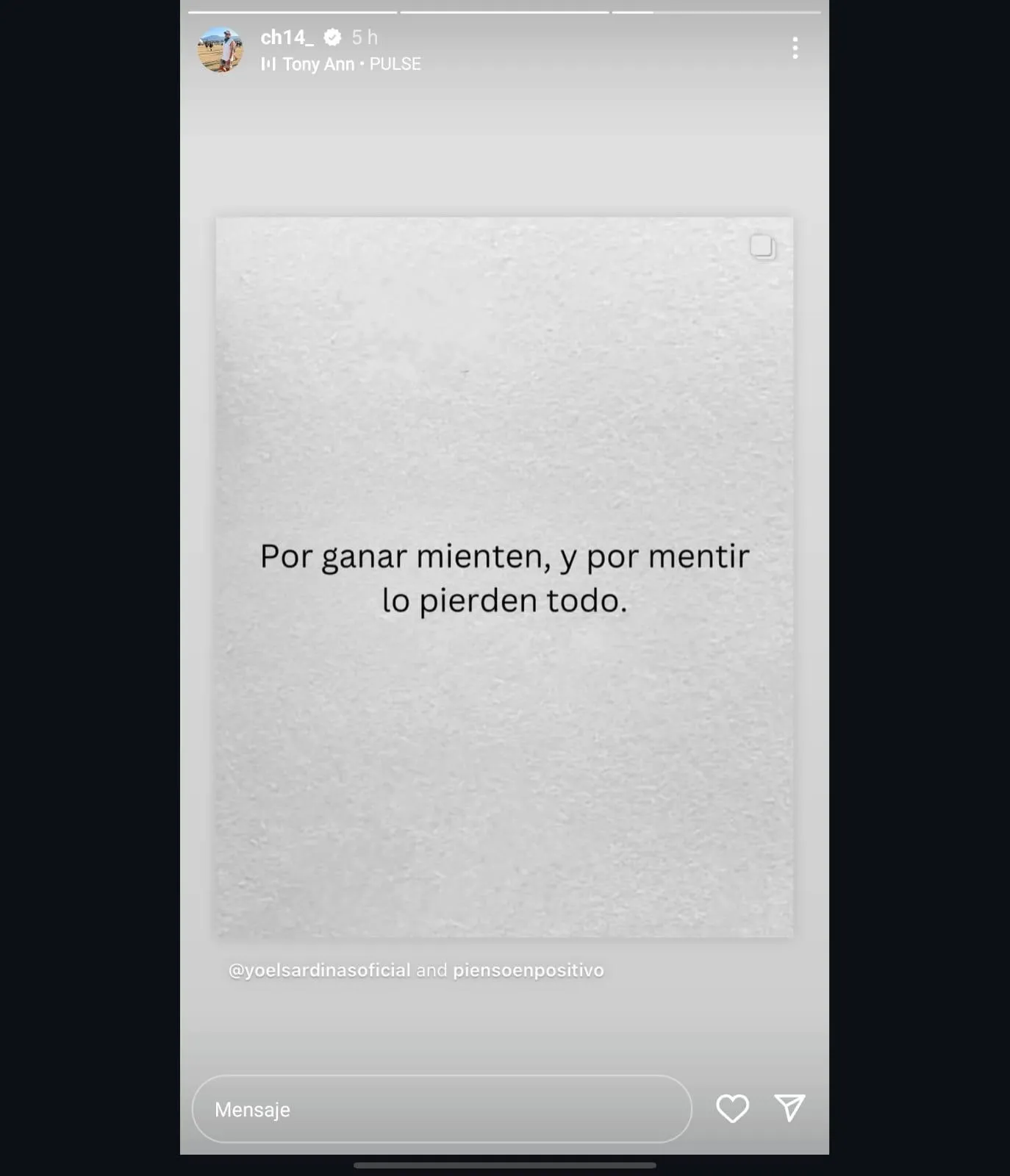 Mensaje de Chicharito a Gago