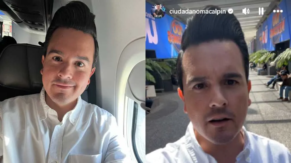 Gustavo Macalpin compartió en redes que viajó a CDMX y visitó TV Azteca.