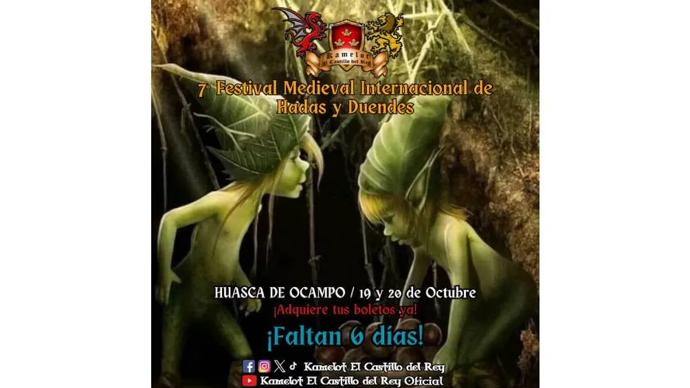 FB: El Castillo del Rey El Festival de Duendes y Hadas 2024 se llevará a cabo el 19 y 20 de octubre.