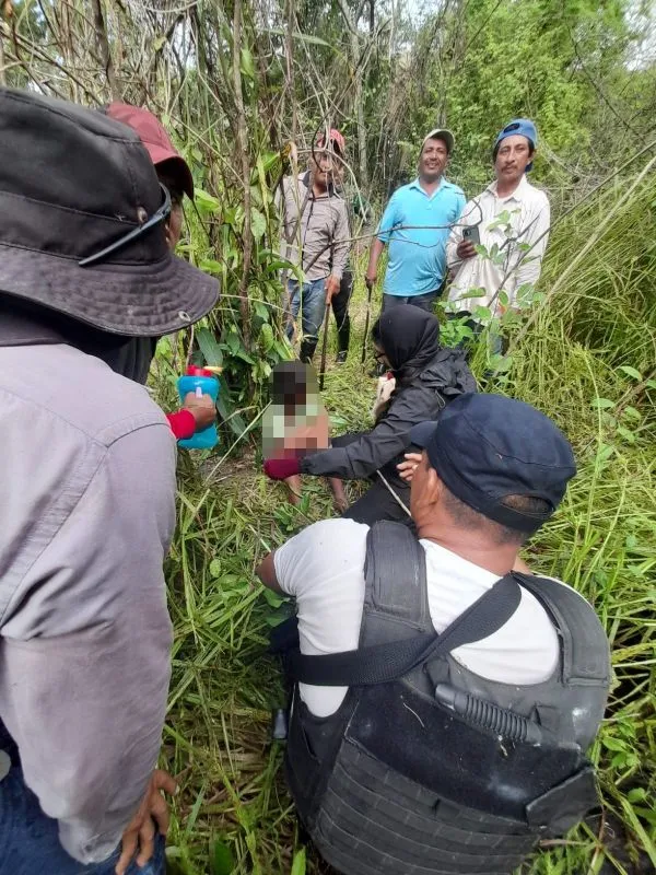 El menor recibió atención médica después de ser rescatado