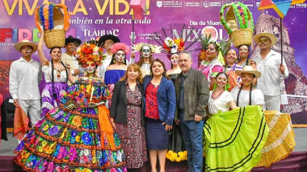 Autoridades de la alcaldía Tláhuac presentaron la 5ta edición del Festival Internacional de Día de Muertos.