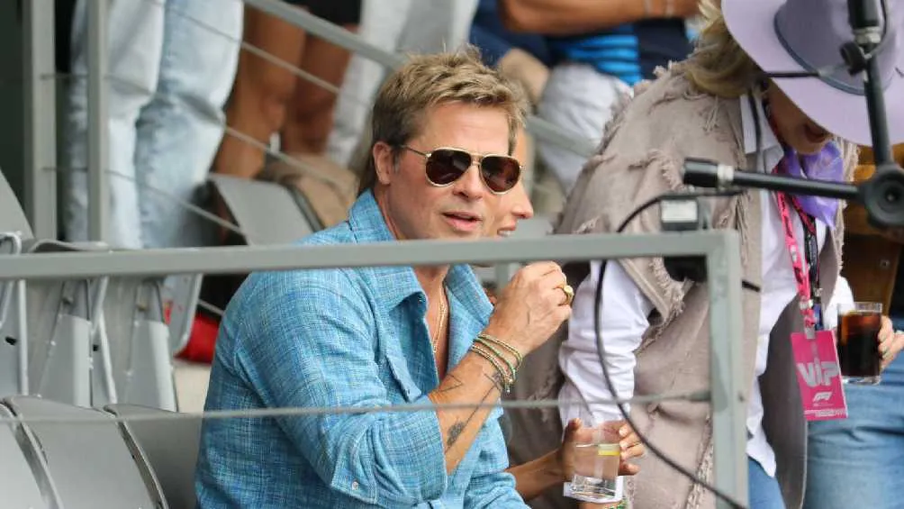 El actor de Hollywood Brad Pitt fue captado en el Autódromo Hermanos Rodríguez.