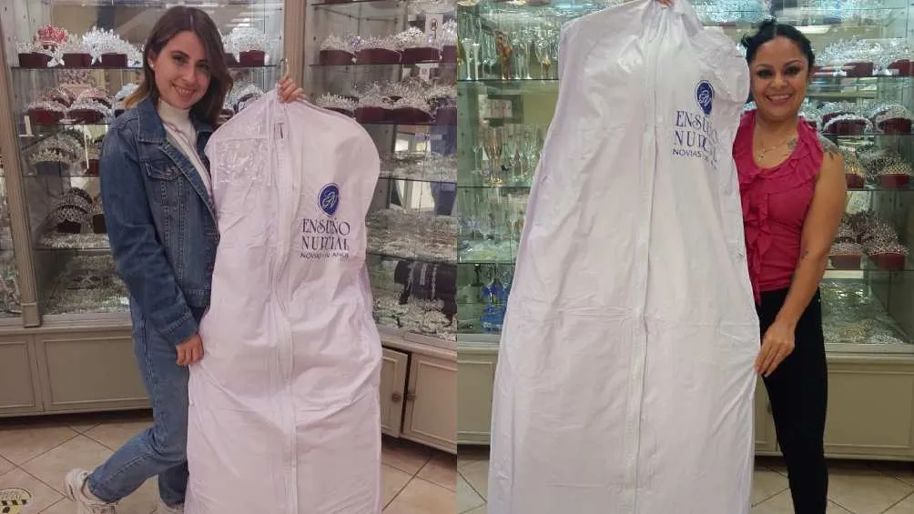 IG: @ensuenonupcial Para muchas mujeres comprar su vestido en ese local era un sueño de vida.