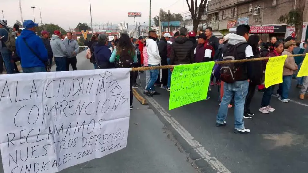 Trabajadores del Suteym piden aumento salarial.