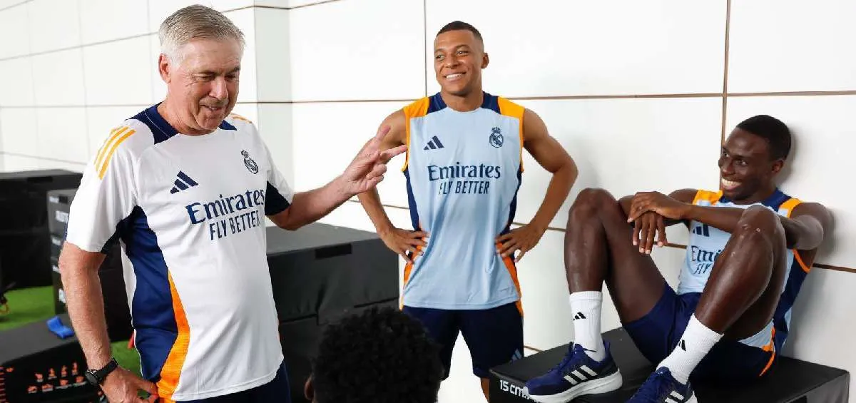 Mbappé recientemente con el Real madrid