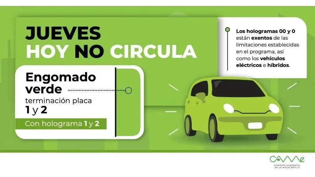 Estos son los vehículos que no circulan los jueves.