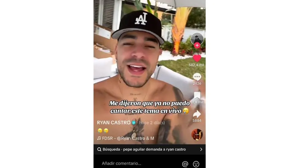 Ryan Castro reveló que el cantante mexicano Pepe Aguilar lo había demandado por su nueva canción 'FDSR'