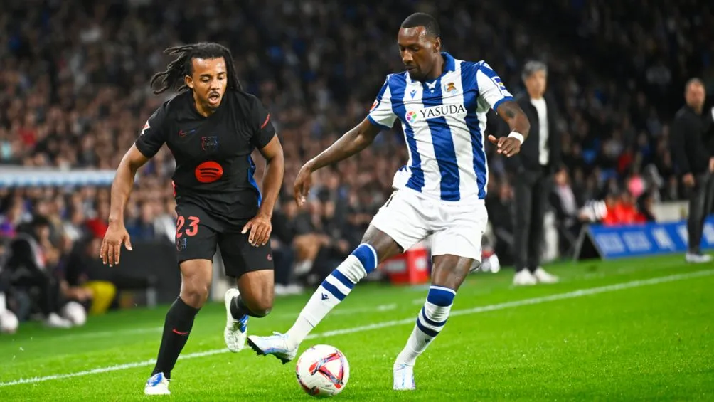 Barcelona en partido contra Real Sociedad