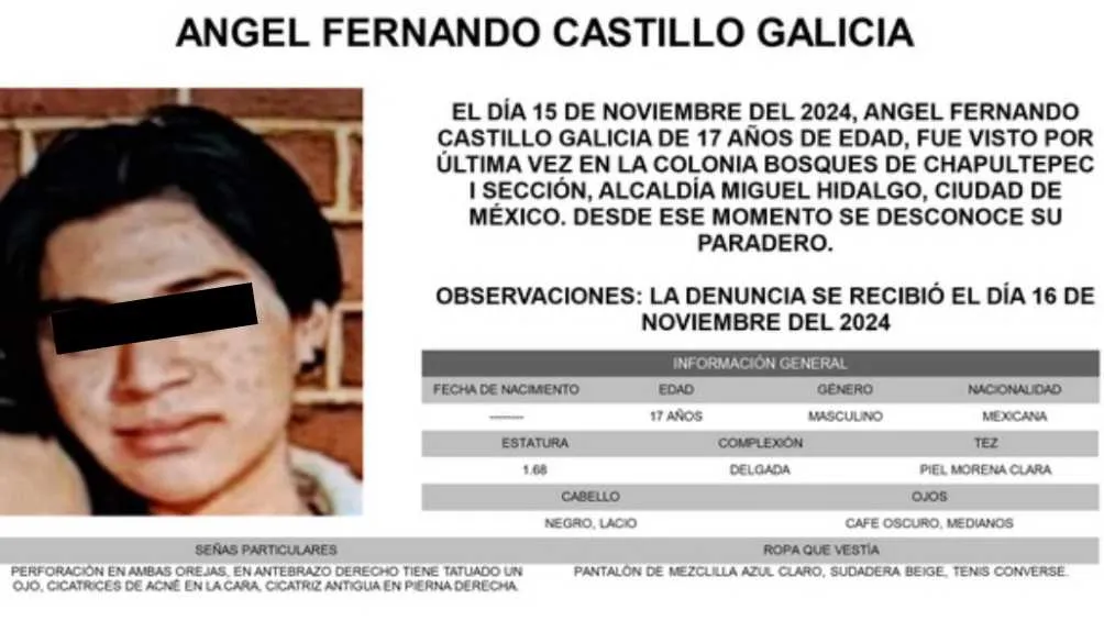 Twitter: @FiscaliaCDMX La Fiscalía de la CDMX emitió una alerta para dar con su paradero.