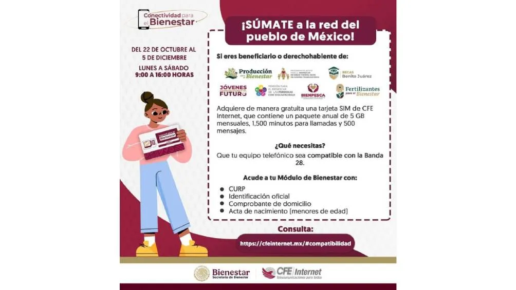 FB: CFE Los documentos que se necesitan son: La CURP, INE, comprobante de domicilio.