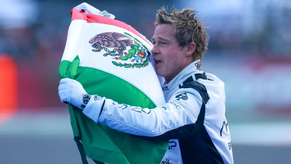 Brad Pitt en el Autodromo Hermano Rodríguez