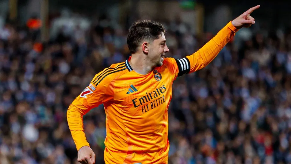 TWITTER: @realmadrid Federico Valverde festeja un gol